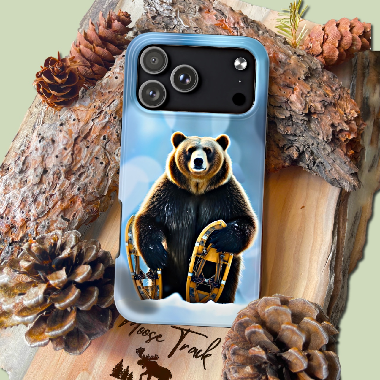 Snowshoe Grizzly Bear tough cases for Galaxy smartphones