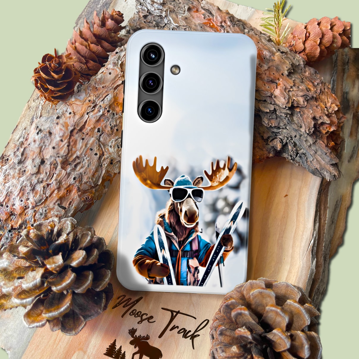 Ski Moose tough cases for Galaxy smartphones